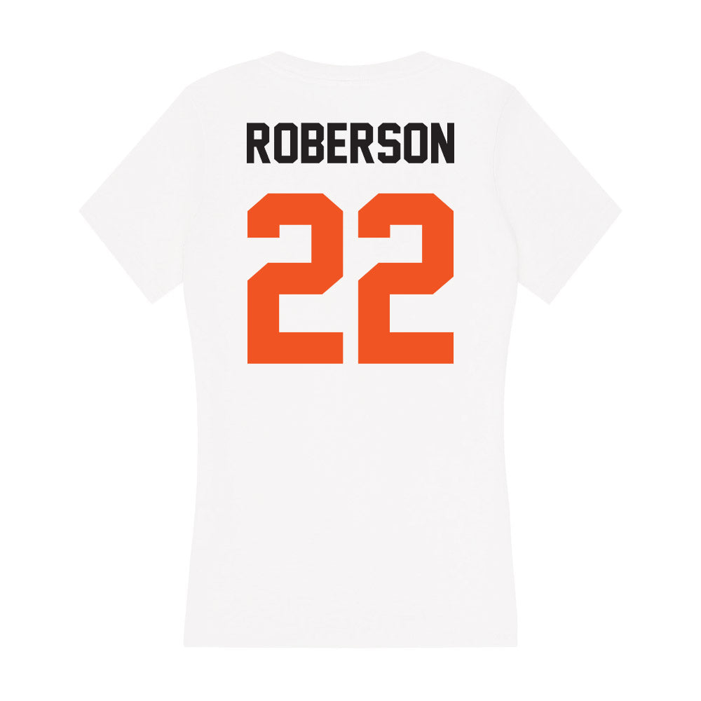 Oklahoma State - NCAA Football : Jeff Roberson - Women's V-Neck T-Shirt-1