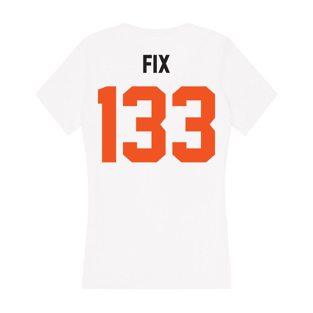 Oklahoma State - NCAA Wrestling : Daton Fix - Women's V-Neck T-Shirt-1