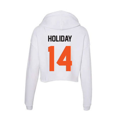 Oklahoma State - NCAA Baseball : Brian Holiday - Women's Crop Fleece Hoodie-1