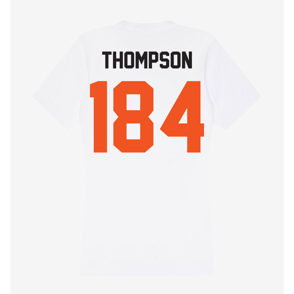 Oklahoma State - NCAA Wrestling : Brayden Thompson - Women's V-Neck T-Shirt-1