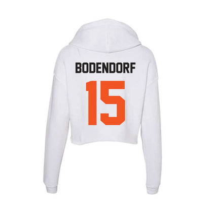 Oklahoma State - NCAA Baseball : Harrison Bodendorf - Women's Crop Fleece Hoodie-1