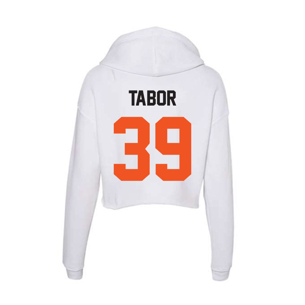 Oklahoma State - NCAA Football : Drake Tabor - Women's Crop Fleece Hoodie-1