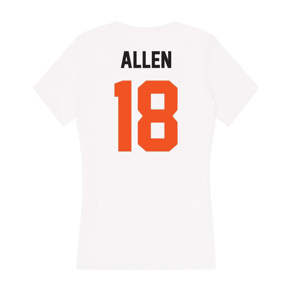 Oklahoma State - NCAA Women's Soccer : Sami Allen - Women's V-Neck T-Shirt-1