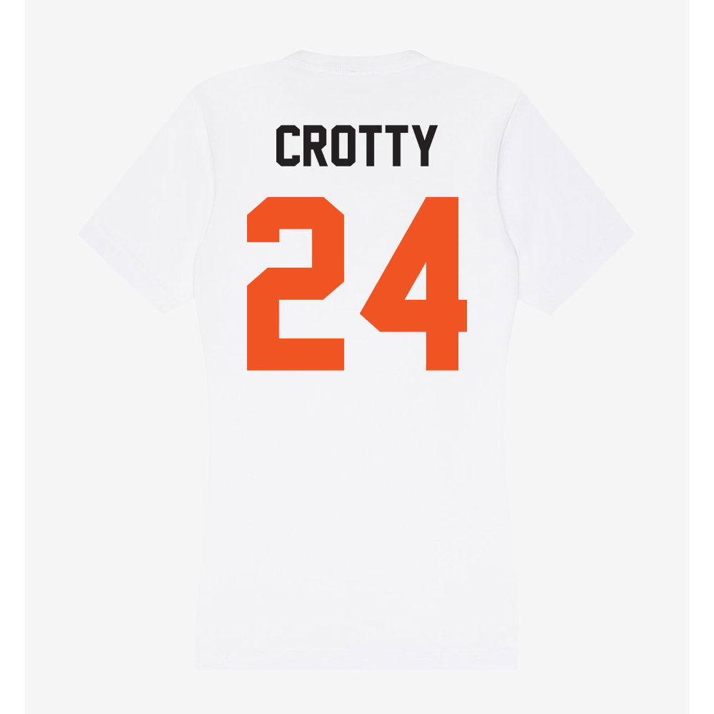 Oklahoma State - NCAA Men's Basketball : Ryan Crotty - Women's V-Neck T-Shirt-1