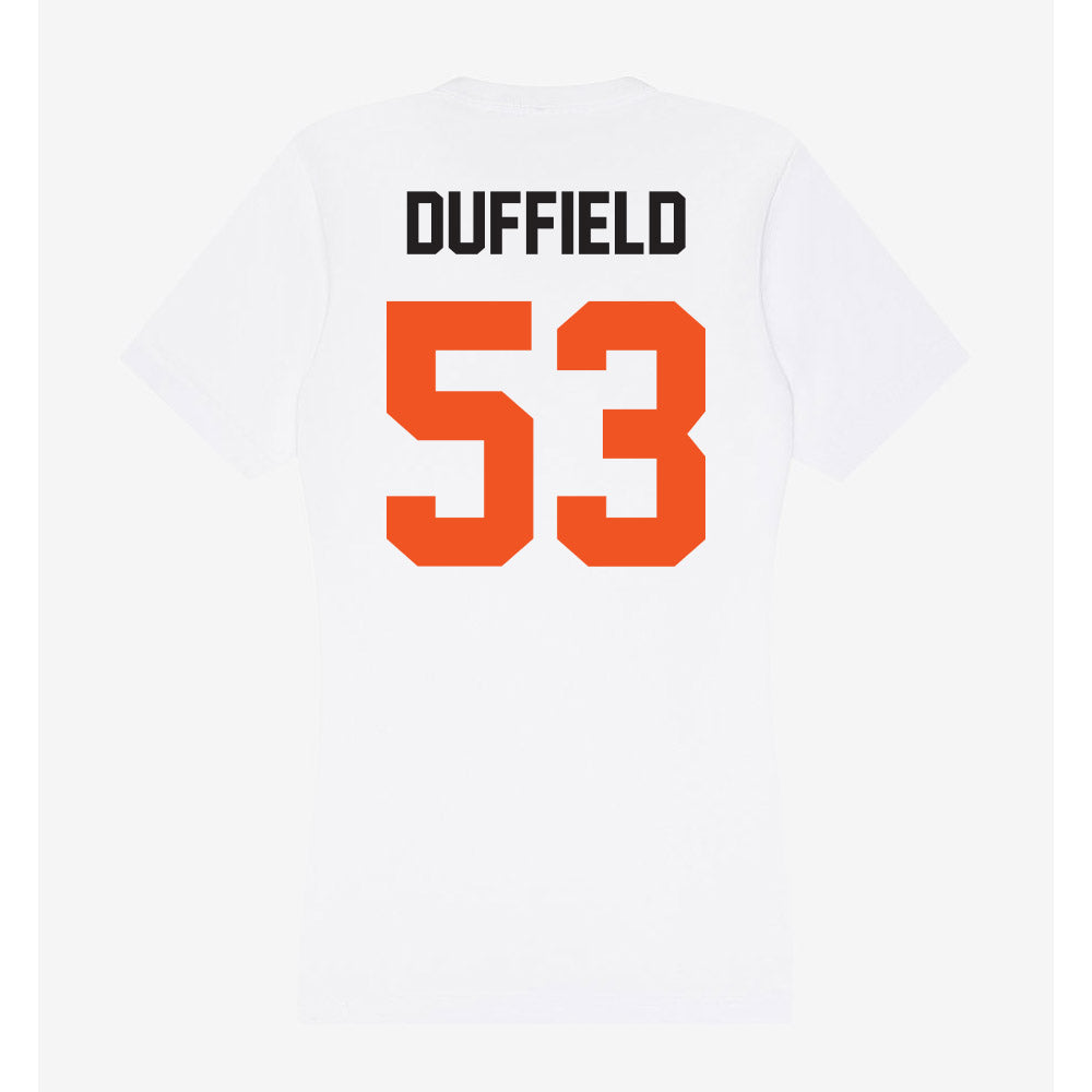 Oklahoma State - NCAA Football : Jaxson Duffield - Women's V-Neck T-Shirt-1