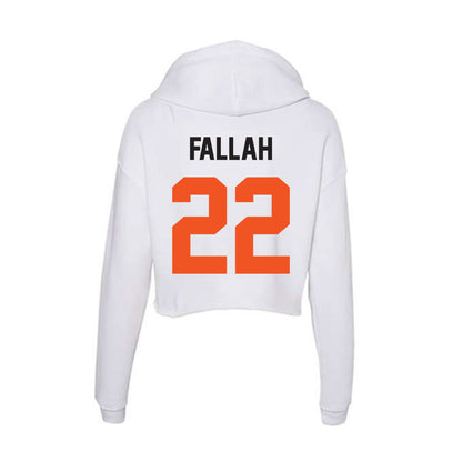 Oklahoma State - NCAA Men's Basketball : Parsa Fallah - Women's Crop Fleece Hoodie-1