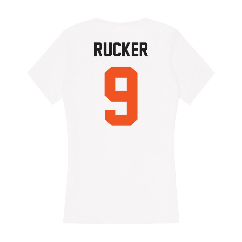 Oklahoma State - NCAA Football : Trey Rucker - Women's V-Neck T-Shirt-1