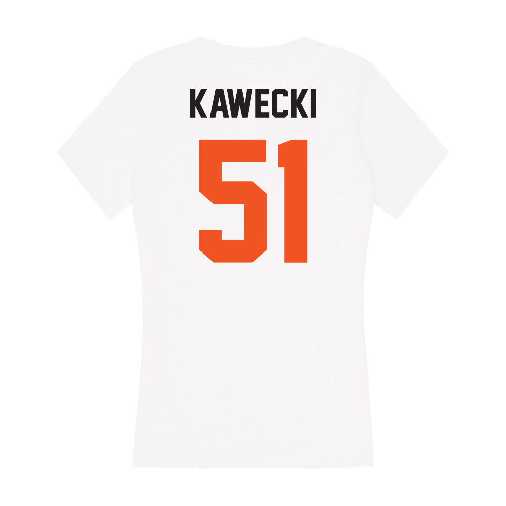 Oklahoma State - NCAA Football : Austin Kawecki - Women's V-Neck T-Shirt-1