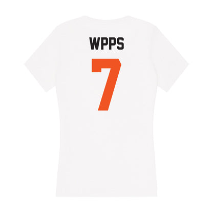 Oklahoma State - NCAA Football : Cameron Wpps - Women's V-Neck T-Shirt-1