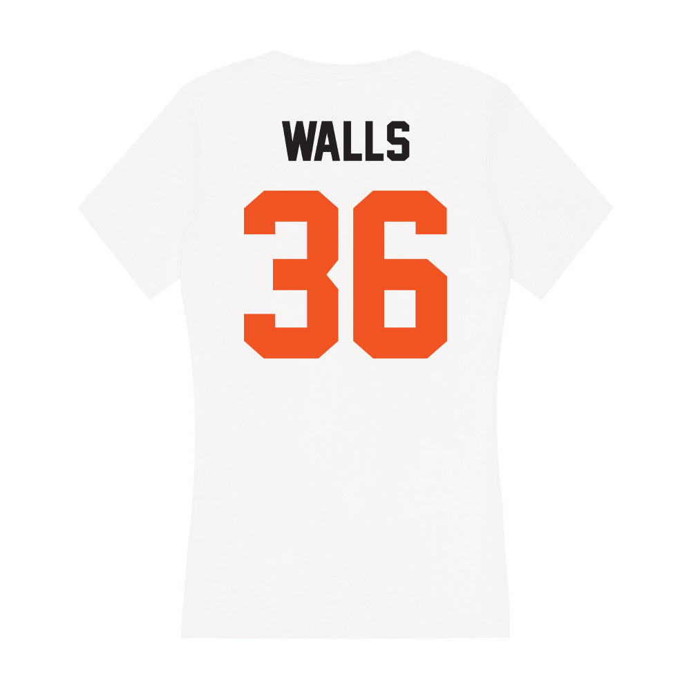 Oklahoma State - NCAA Football : Ty Walls - Women's V-Neck T-Shirt-1