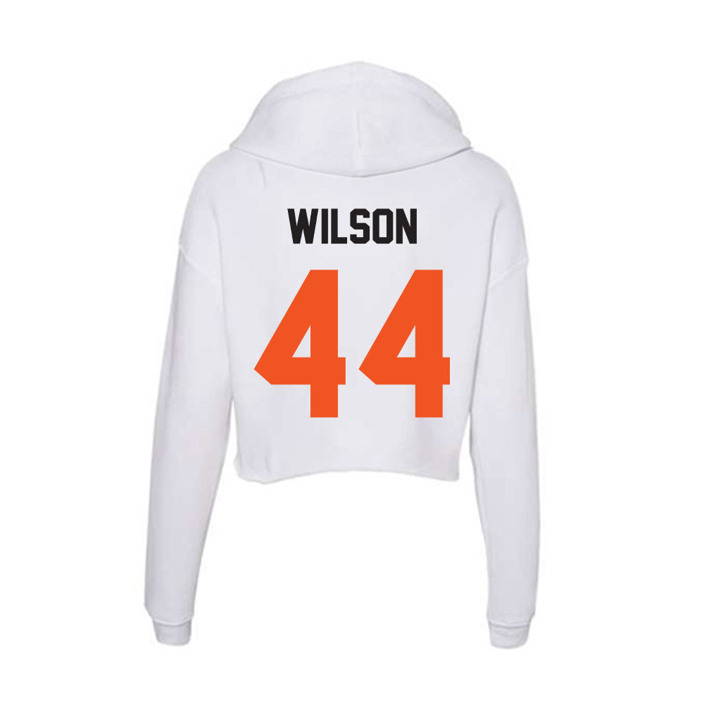 Oklahoma State - NCAA Women's Soccer : Kynlie Wilson - Women's Crop Fleece Hoodie-1