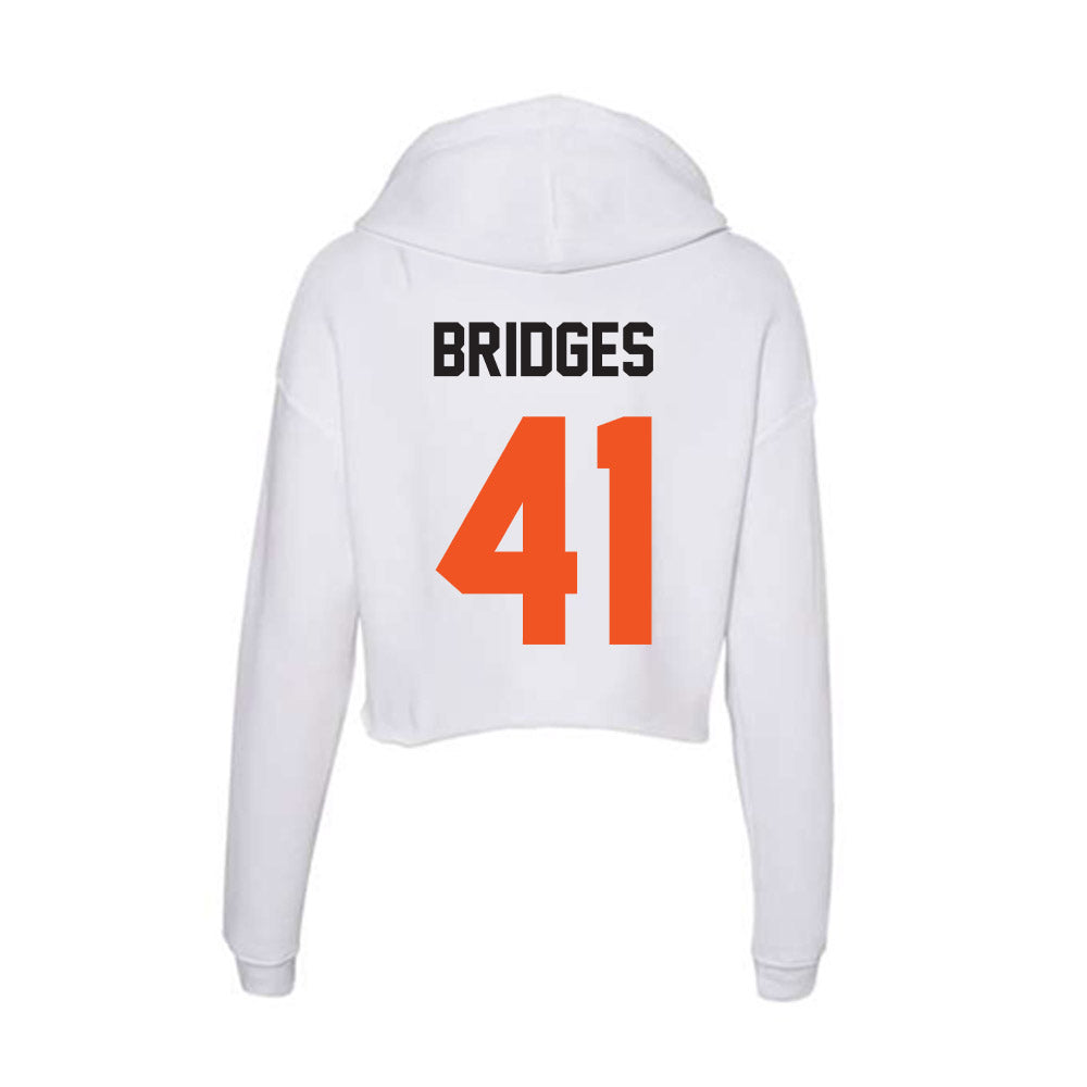 Oklahoma State - NCAA Baseball : Bowen Bridges - Women's Crop Fleece Hoodie-1