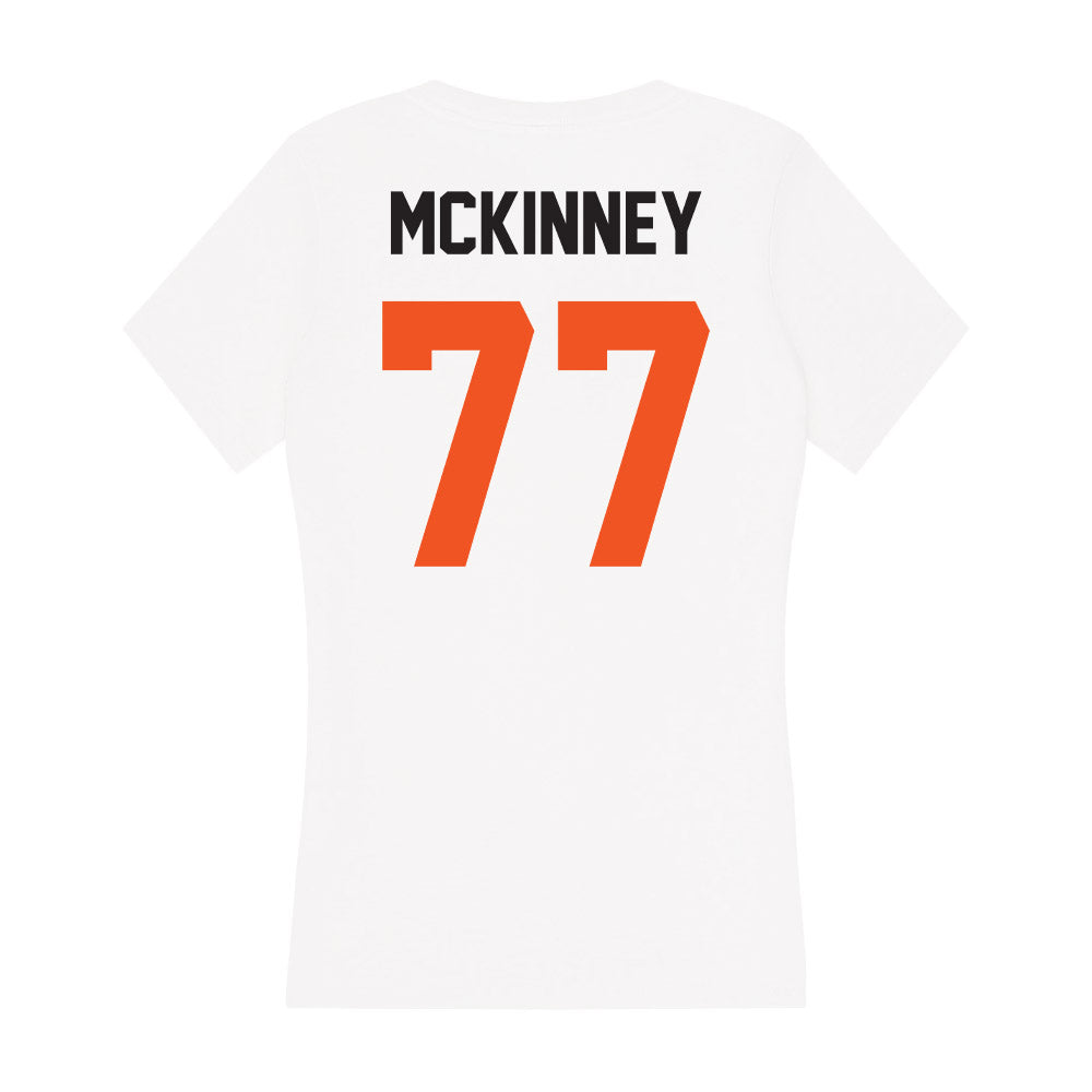 Oklahoma State - NCAA Football : Noah McKinney - Women's V-Neck T-Shirt-1