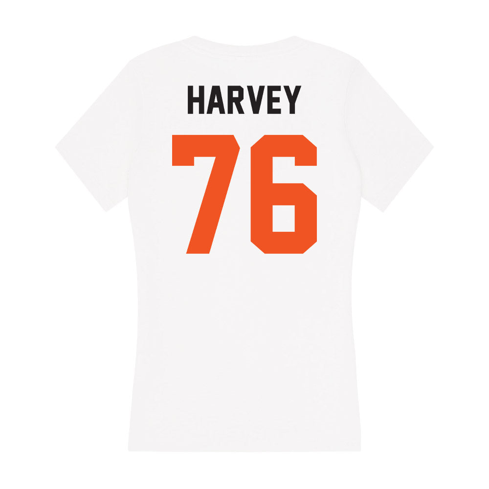 Oklahoma State - NCAA Football : Calvin Harvey - Women's V-Neck T-Shirt-1