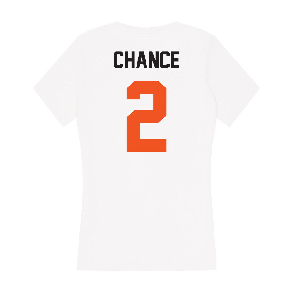 Oklahoma State - NCAA Women's Soccer : Hannah Chance - Women's V-Neck T-Shirt-1