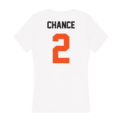 Oklahoma State - NCAA Women's Soccer : Hannah Chance - Women's V-Neck T-Shirt-1