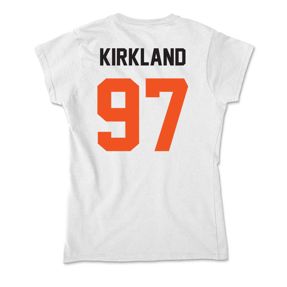 Oklahoma State - NCAA Football : Justin Kirkland - Soft Style Women’s T-Shirt-1