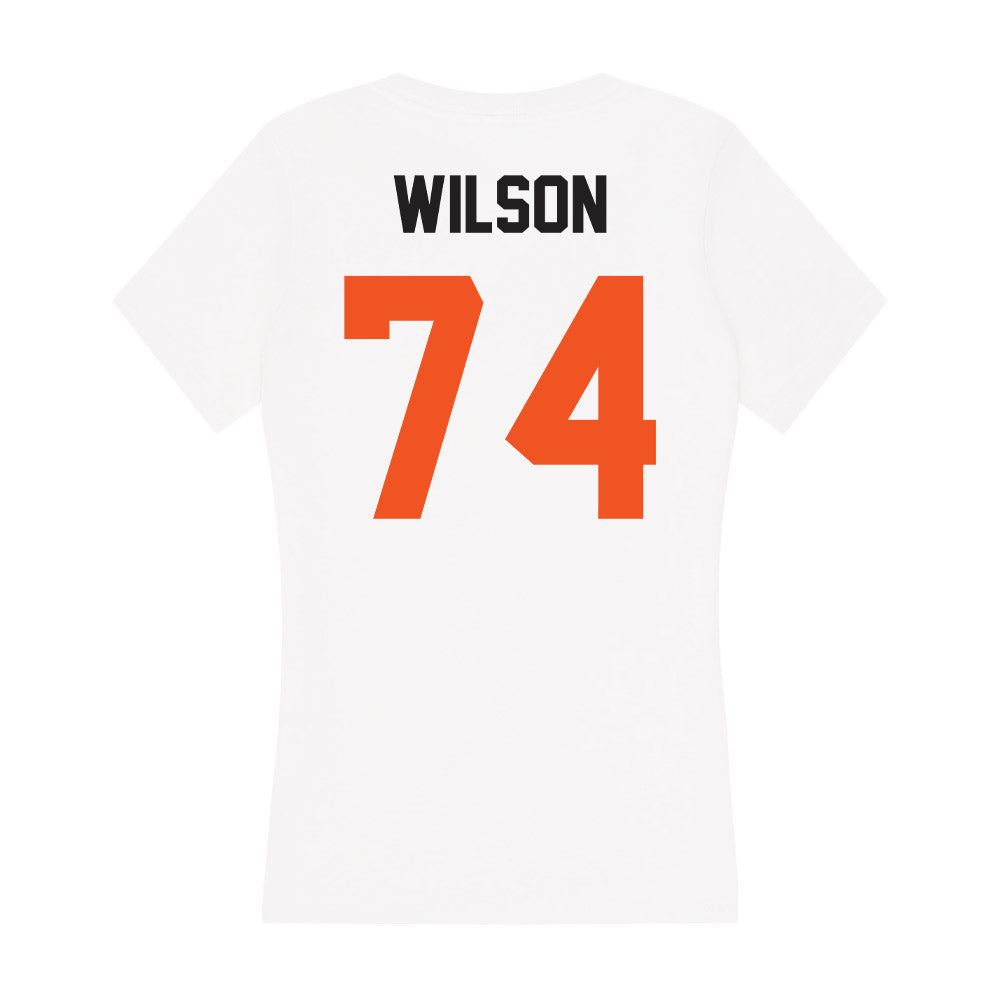 Oklahoma State - NCAA Football : Preston Wilson - Women's V-Neck T-Shirt-1