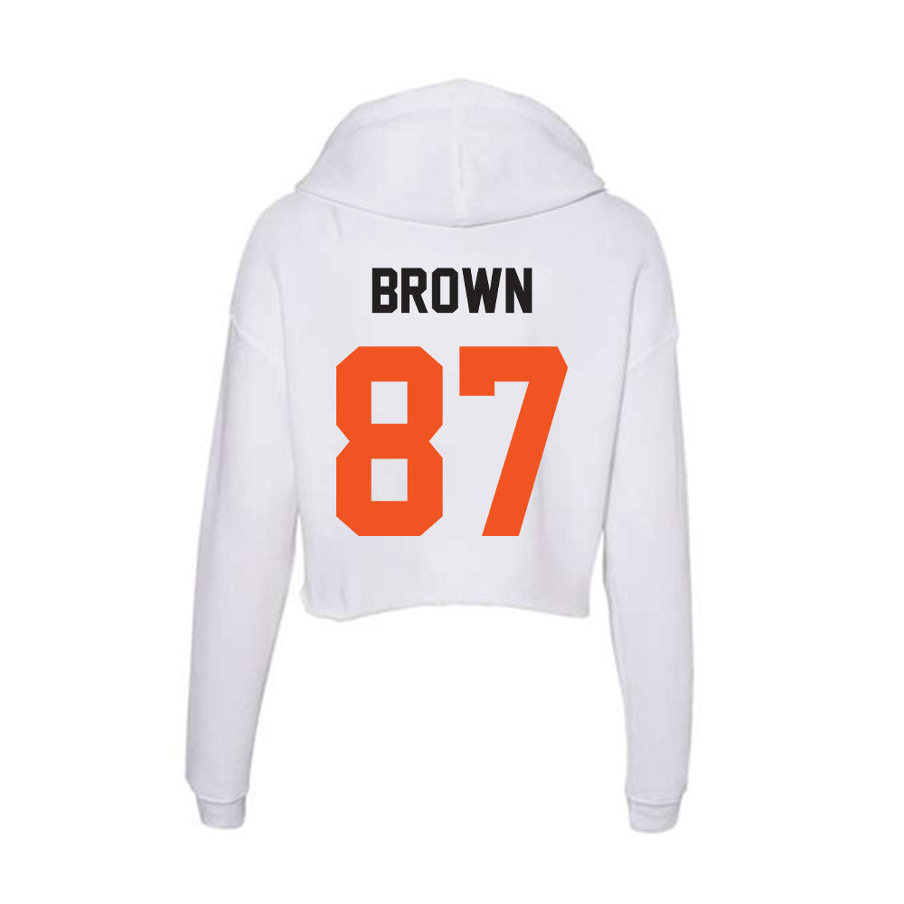 Oklahoma State - NCAA Football : Desean Brown - Women's Crop Fleece Hoodie-1