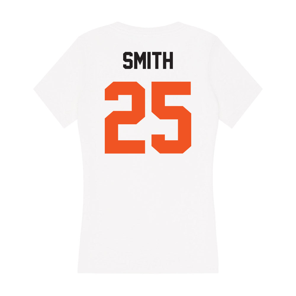 Oklahoma State - NCAA Women's Basketball : Alexia Smith - Women's V-Neck T-Shirt-1