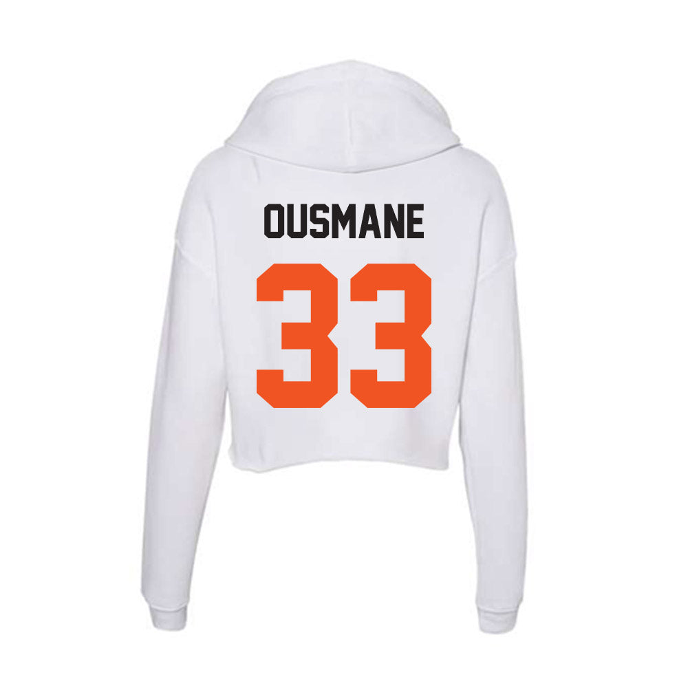 Oklahoma State - NCAA Men's Basketball : Abou Ousmane - Women's Crop Fleece Hoodie-1