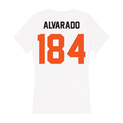 Oklahoma State - NCAA Wrestling : Carlos Alvarado - Women's V-Neck T-Shirt-1