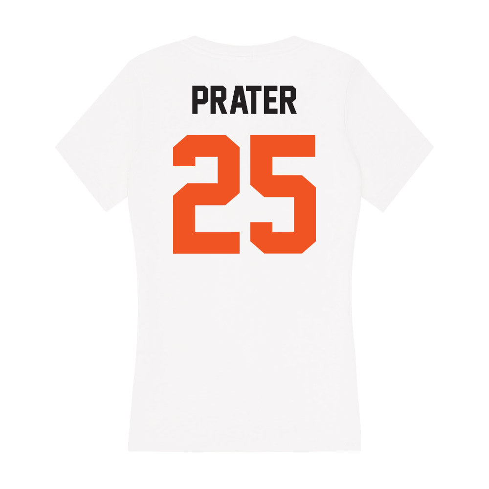 Oklahoma State - NCAA Women's Basketball : Chandler Prater - Women's V-Neck T-Shirt-1