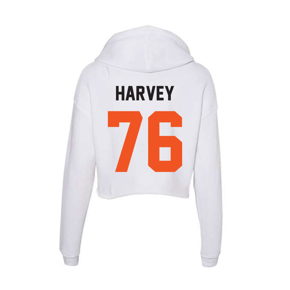 Oklahoma State - NCAA Football : Calvin Harvey - Women's Crop Fleece Hoodie-1