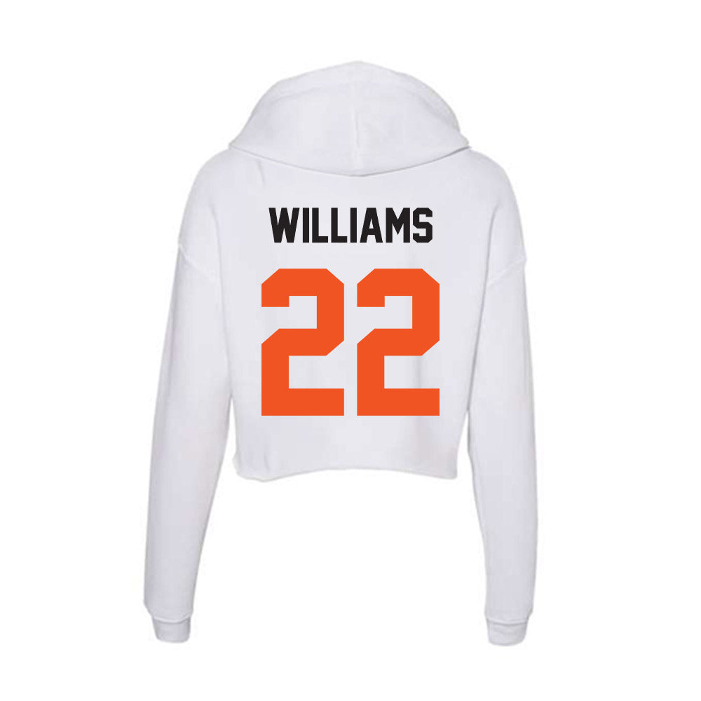 Oklahoma State - NCAA Football : CJ Williams - Women's Crop Fleece Hoodie-1