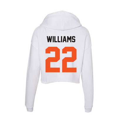 Oklahoma State - NCAA Football : CJ Williams - Women's Crop Fleece Hoodie-1