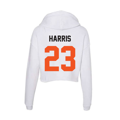 Oklahoma State - NCAA Football : Kenneth Harris - Women's Crop Fleece Hoodie-1