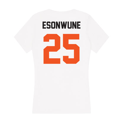 Oklahoma State - NCAA Football : Ike Esonwune - Women's V-Neck T-Shirt-1