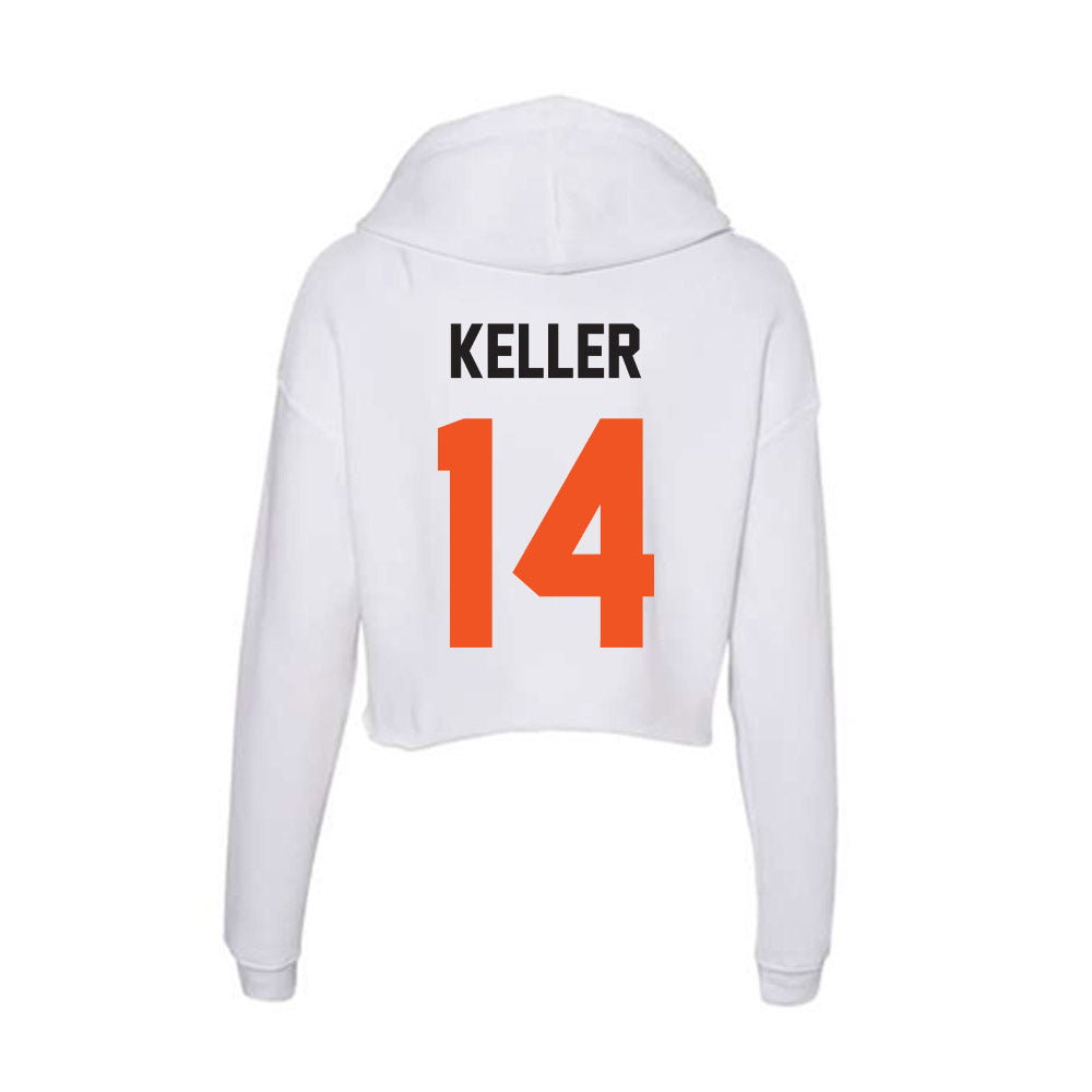 Oklahoma State - NCAA Men's Basketball : Jamyron Keller - Women's Crop Fleece Hoodie-1