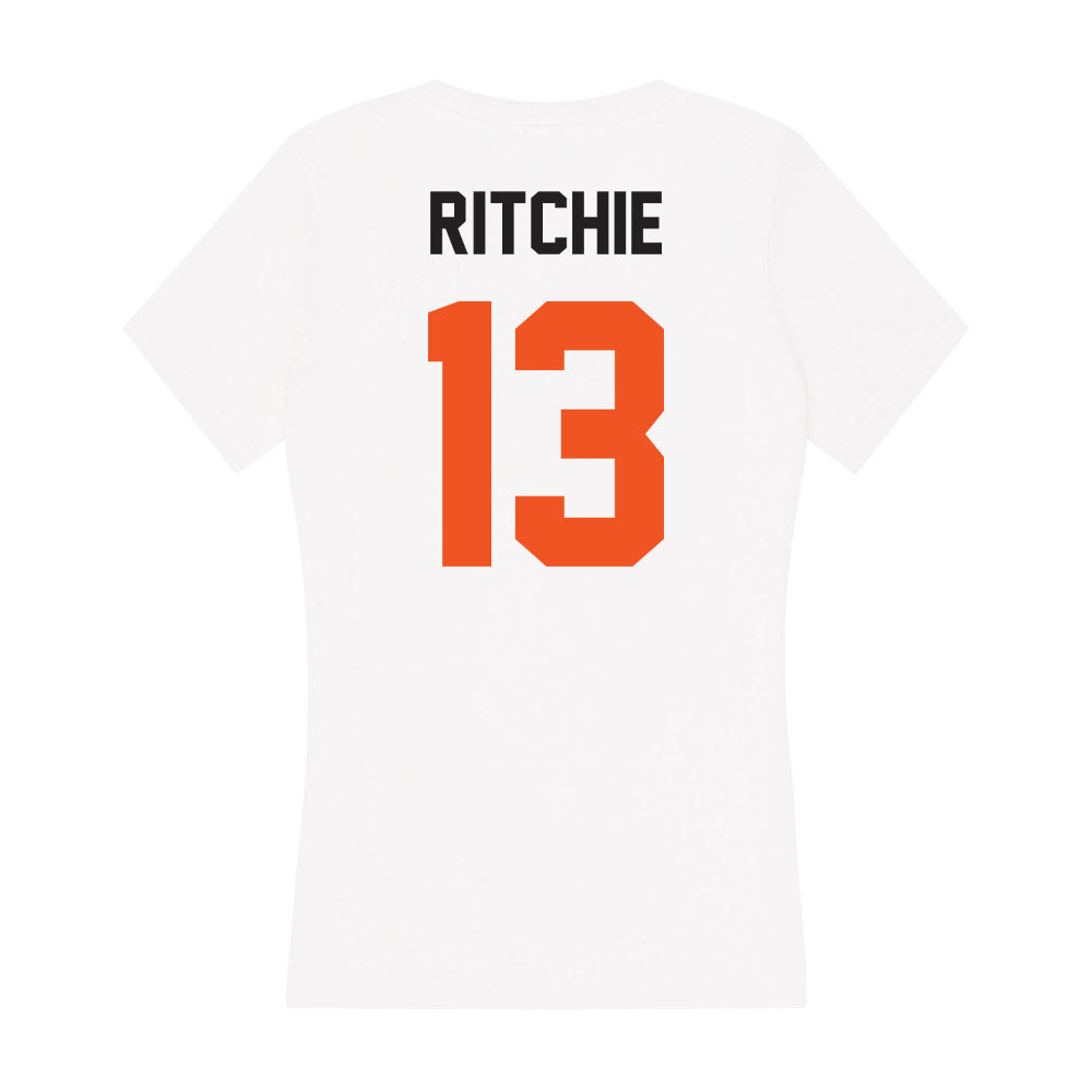 Oklahoma State - NCAA Baseball : Kollin Ritchie - Women's V-Neck T-Shirt-1