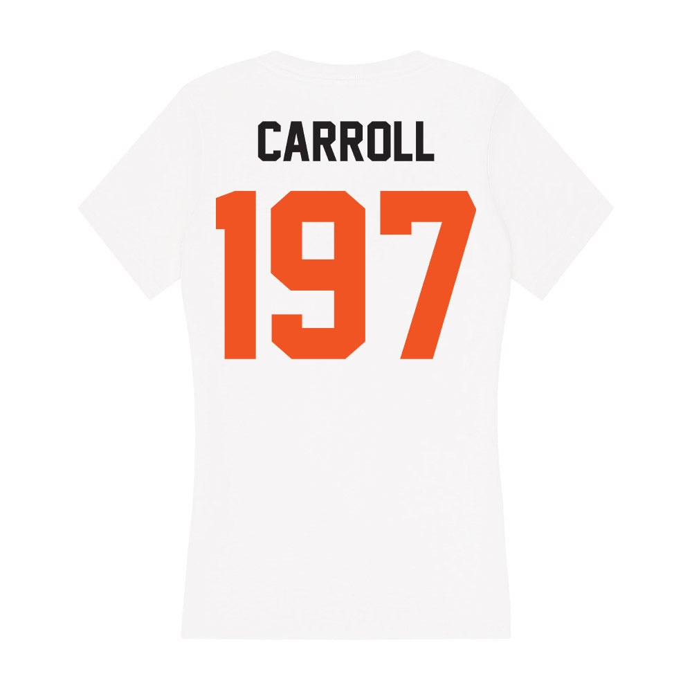 Oklahoma State - NCAA Wrestling : Christian Carroll - Women's V-Neck T-Shirt-1