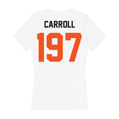 Oklahoma State - NCAA Wrestling : Christian Carroll - Women's V-Neck T-Shirt-1