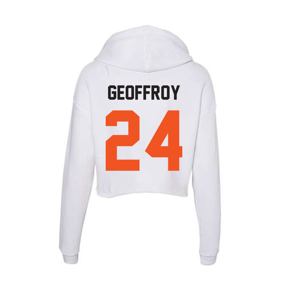 Oklahoma State - NCAA Women's Soccer : Ellie Geoffroy - Women's Crop Fleece Hoodie-1