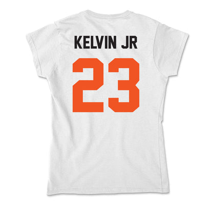 Oklahoma State - NCAA Men's Basketball : Mikey Kelvin Jr - Soft Style Women’s T-Shirt-1