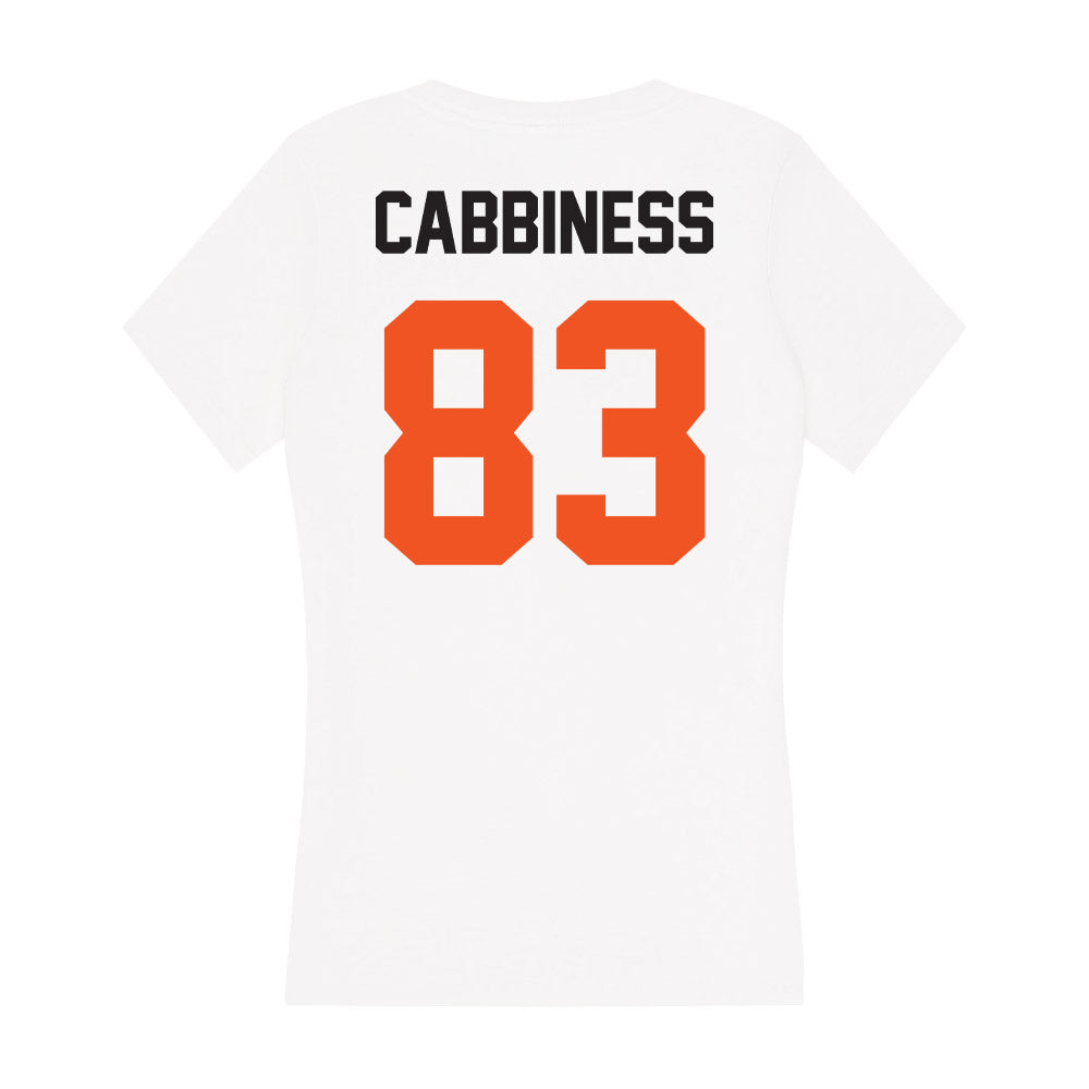 Oklahoma State - NCAA Football : Cale Cabbiness - Women's V-Neck T-Shirt-1