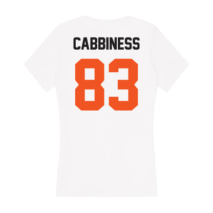 Oklahoma State - NCAA Football : Cale Cabbiness - Women's V-Neck T-Shirt-1