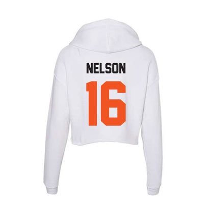 Oklahoma State - NCAA Football : Willie Nelson - Women's Crop Fleece Hoodie-1