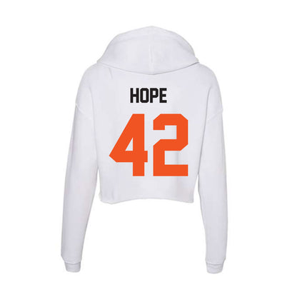 Oklahoma State - NCAA Baseball : Jett Hope - Women's Crop Fleece Hoodie-1