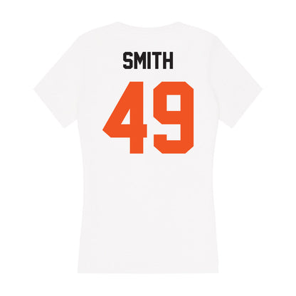 Oklahoma State - NCAA Football : Evan Smith - Women's V-Neck T-Shirt-1