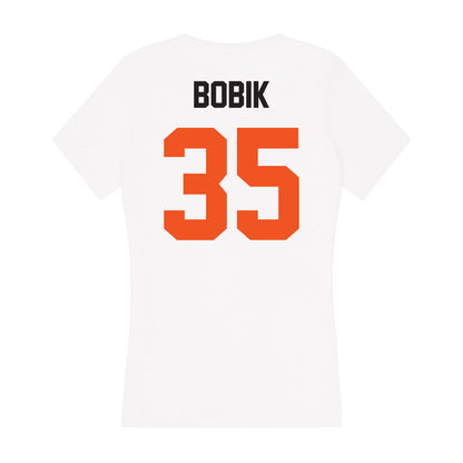 Oklahoma State - NCAA Men's Basketball : Jaxton Bobik - Women's V-Neck T-Shirt-1