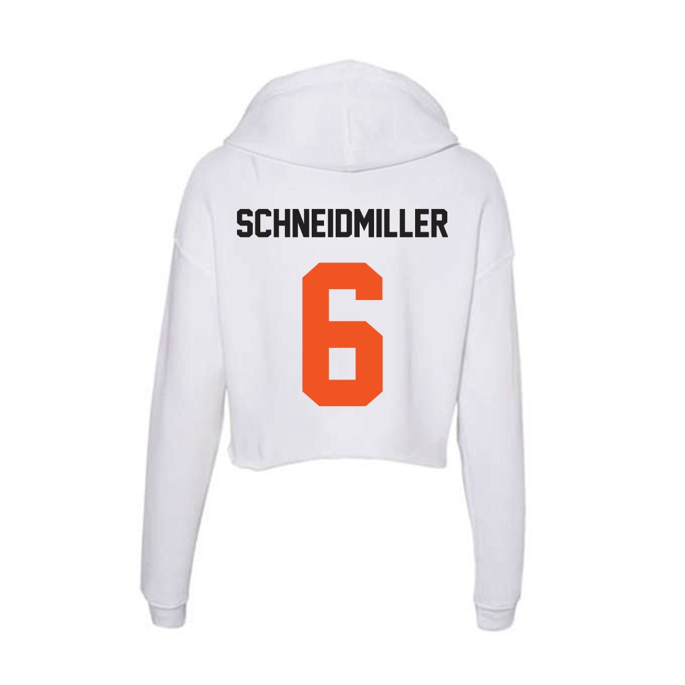 Oklahoma State - NCAA Softball : Audrey Schneidmiller - Women's Crop Fleece Hoodie-1