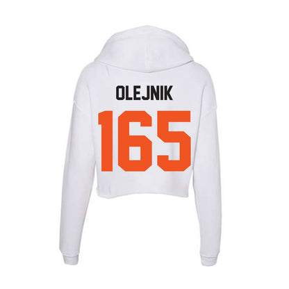 Oklahoma State - NCAA Wrestling : Izzak Olejnik - Women's Crop Fleece Hoodie-1