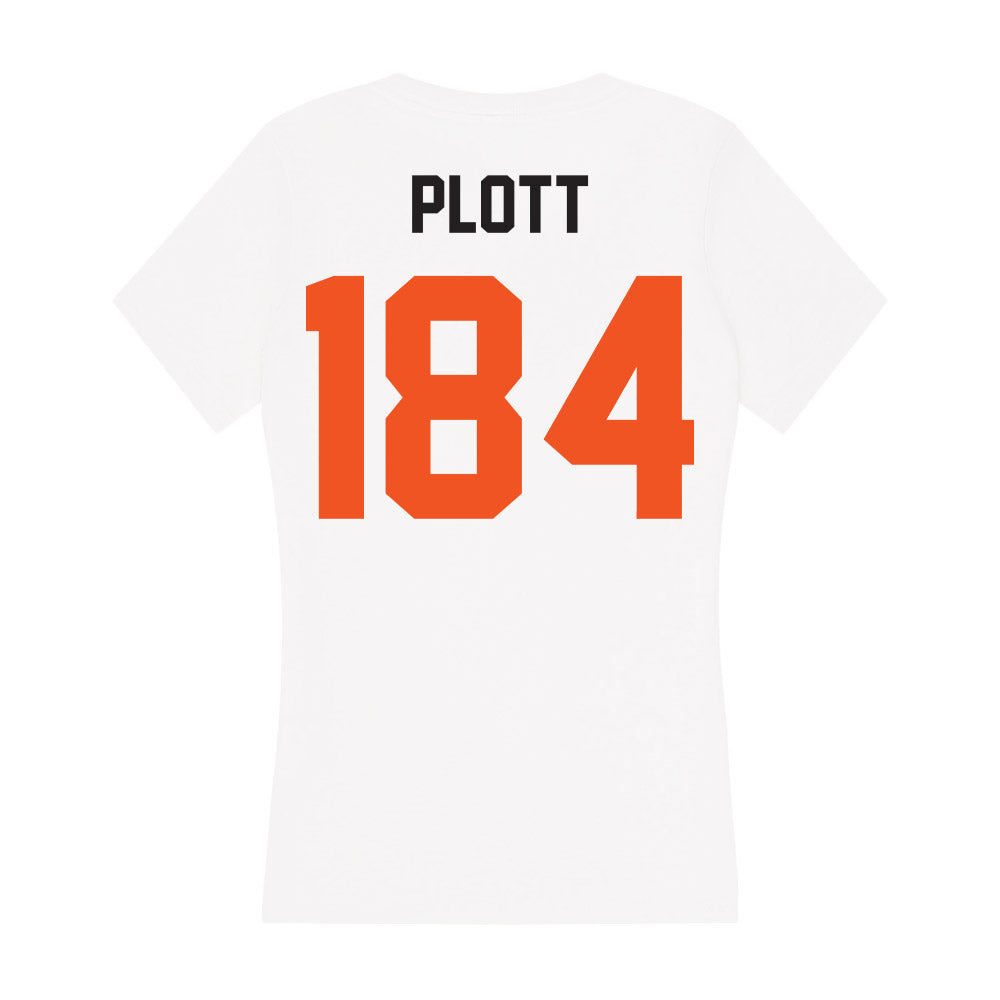 Oklahoma State - NCAA Wrestling : Dustin Plott - Women's V-Neck T-Shirt-1