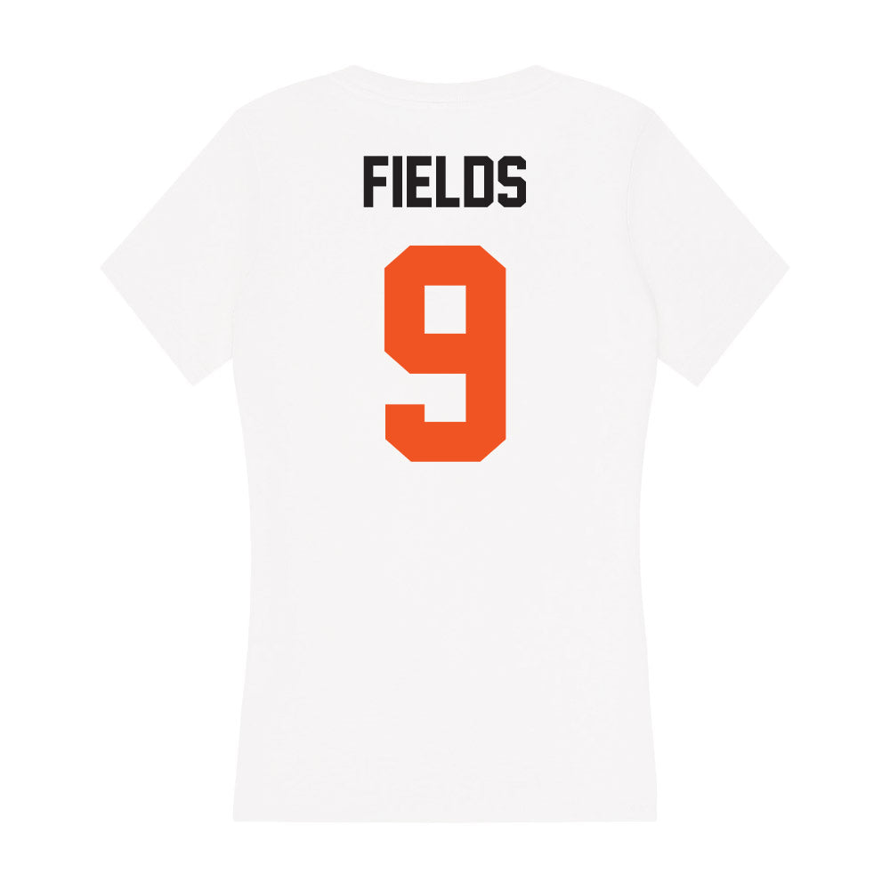 Oklahoma State - NCAA Football : Ladainian Fields - Women's V-Neck T-Shirt-1