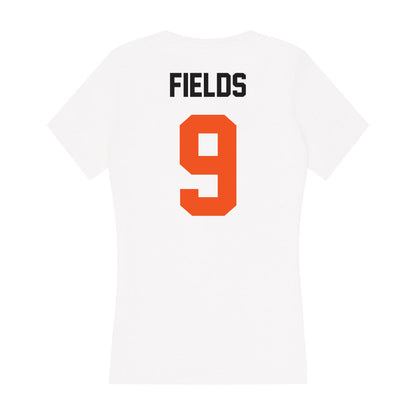 Oklahoma State - NCAA Football : Ladainian Fields - Women's V-Neck T-Shirt-1