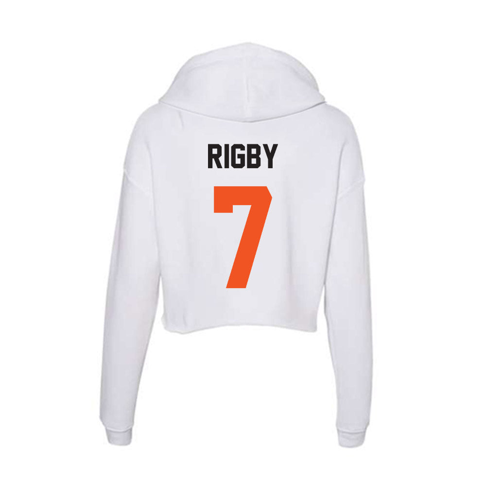 Oklahoma State - NCAA Football : Shamar Rigby - Women's Crop Fleece Hoodie-1